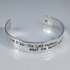 Scripture Hammered Sterling Silver Bracelet Cuff