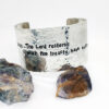 Scripture Hammered Sterling Silver Bracelet Cuff